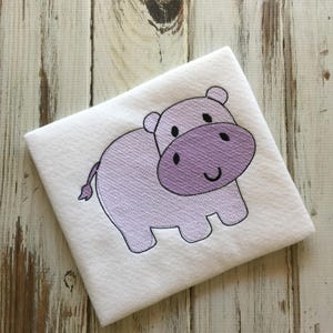 Hippo sketch machine embroidery design