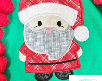 Christmas Santa applique machine embroidery design