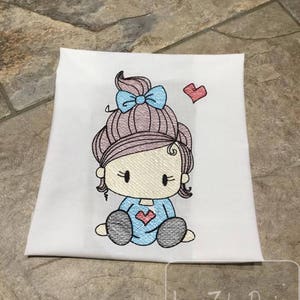Lucy Girl sketch machine embroidery design