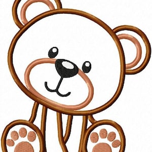 Bear Appliqué Machine Embroidery Design image 4