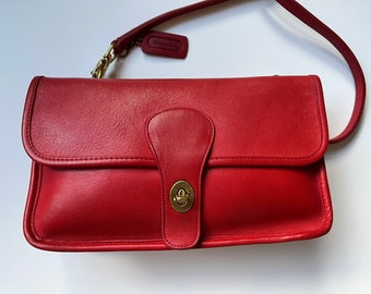 Coach Bonnie Cashin Double Sided Clutch Shoulder Bag in Red!