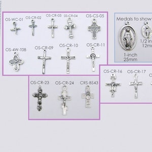 Customizable Tiny Medal Necklace Stainless Steel Chain Saint Our Lady Mary Crucifix Choose the Pendants Mini Dainty Small Simple image 3