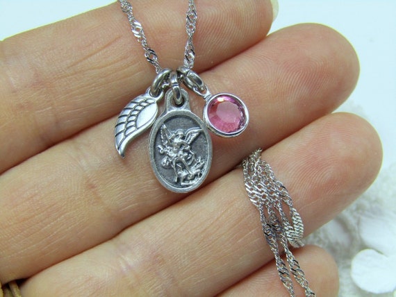 3//4 Pouces Sterling Silver Saint Gabriel Archange médaille pendentif