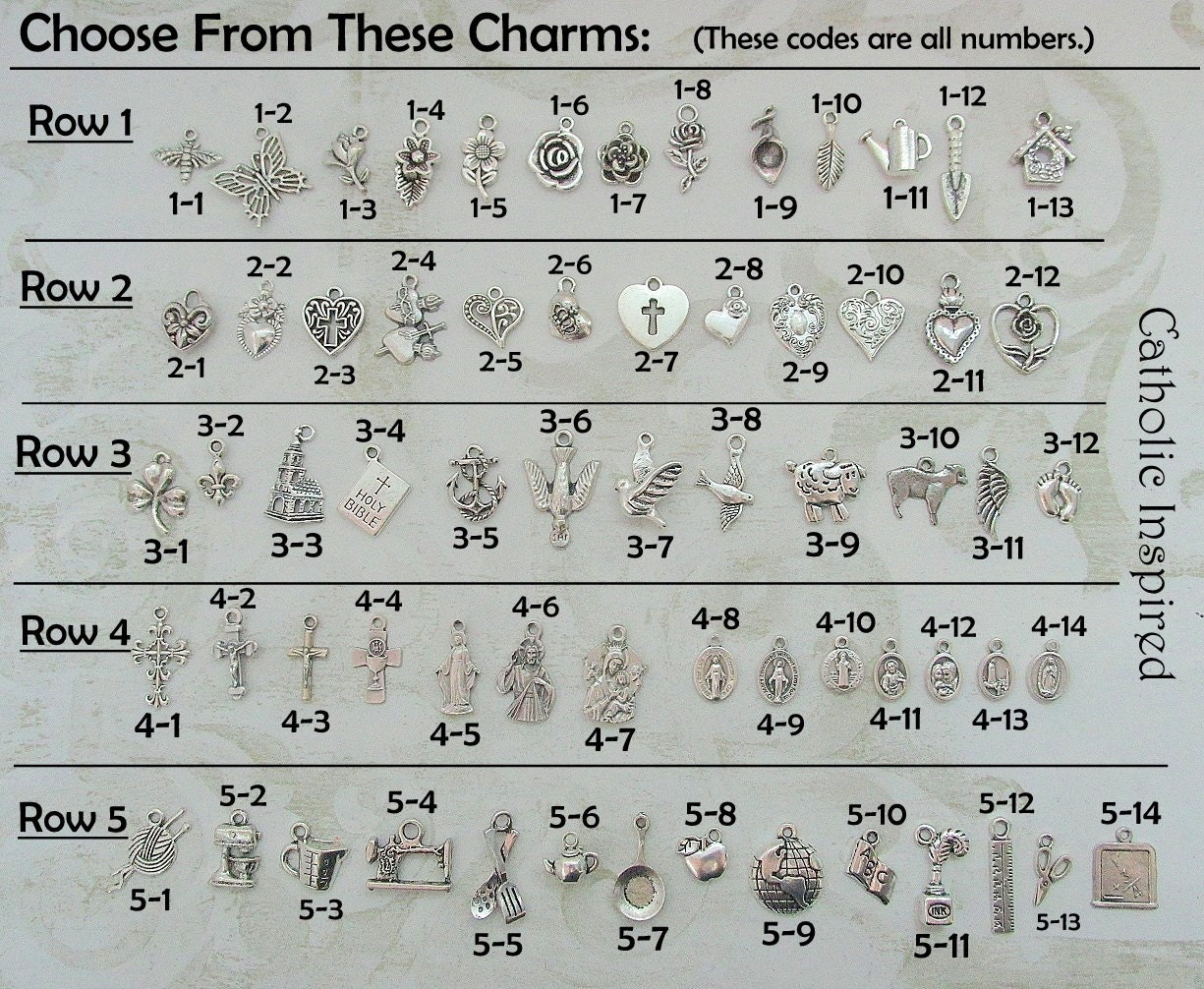 St. Philomena Choose 2 Charms Anchor Arrows Medal Necklace Etsy