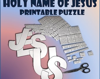 Holy Name of Jesus Activity - Puzzle - Game for Kids - download PDF