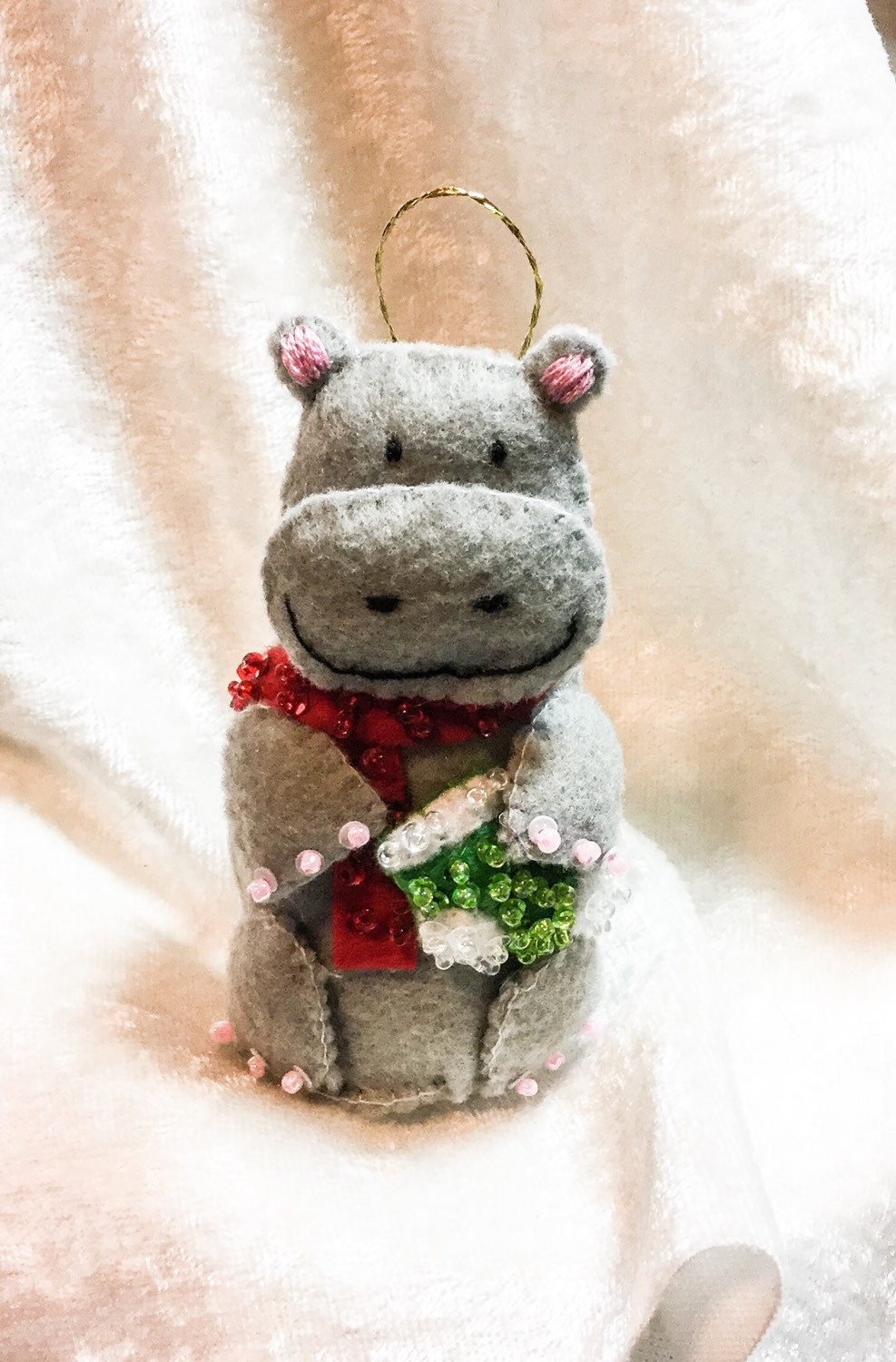 Hippo Ornament Etsy