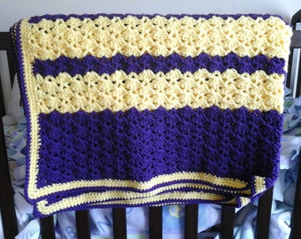 Lakers inspired baby blanket