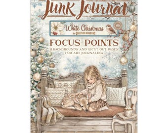 Stamperia WHITE CHRISTMAS A5 Junk Journal Puntos clave para manualidades y artes #SBJKS07
