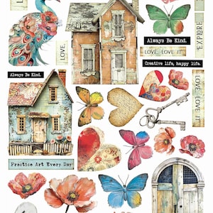Papier de riz Ciao Bella Majestic Dream ELEMENTS A4, techniques mixtes #CBRP526