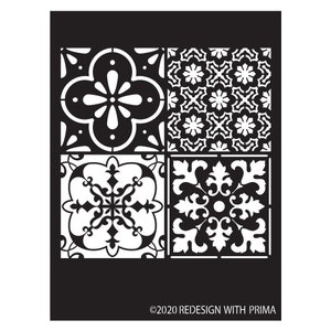 ReDesign Decor Stencil COASTAL TILE Home Decor 9 x 13.5&quot;  #650612