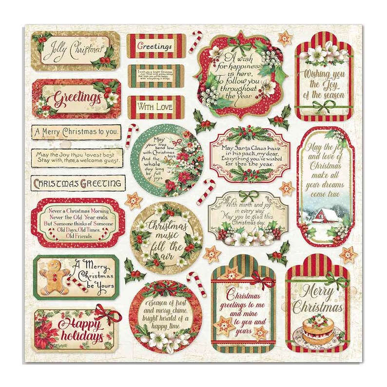 Stamperia CLASSIC CHRISTMAS 12x12 Double Faced Paper 10 Sheets Etsy