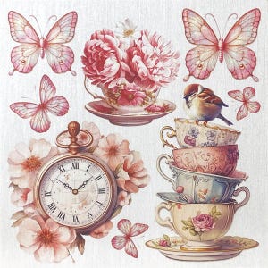 Feuilles Ciao Bella TIMELESS MOMENTS 6 x 6 po. 5 pcs #CBDQ017