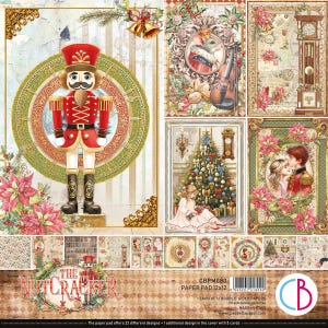 Ciao Bella THE NUTCRACKER Christmas Winter 12x12 Paper Pad 12 Sheets #CBPM080