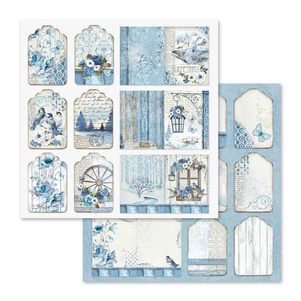 Stamperia BLUE LAND 12x12 Double Faced Scrapbook Paper 10