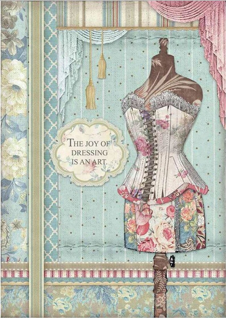 STAMPERIA Decoupage Rice Paper A4 Grand Hotel MANNEQUIN Etsy