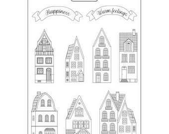 Stamperia CHRISTMAS HOUSES Soft Mould A4 Resin Cold Pour #K3PTA4565