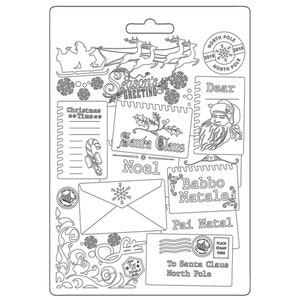 Stamperia Moule souple A5 CARTES de Noël romantiques techniques mixtes #K3PTA598