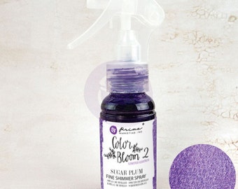 Prima Color Bloom 2 - Fine Shimmer Spray SUGAR PLUM 2 oz Bottle #588816