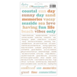 Mintay COASTAL MEMORIES Words 6x12&quot; Paper Stickers #Mt-Coa-13
