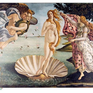 Papier de riz pour découpage BOTTICELLI NAISSANCE de VENUS A4 #ARTWORK0087