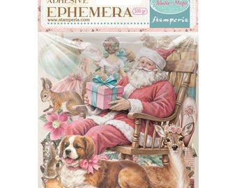 Recortes de papel adhesivo Stamperia WINTER MAGIC EPHEMERA #DFLCT86