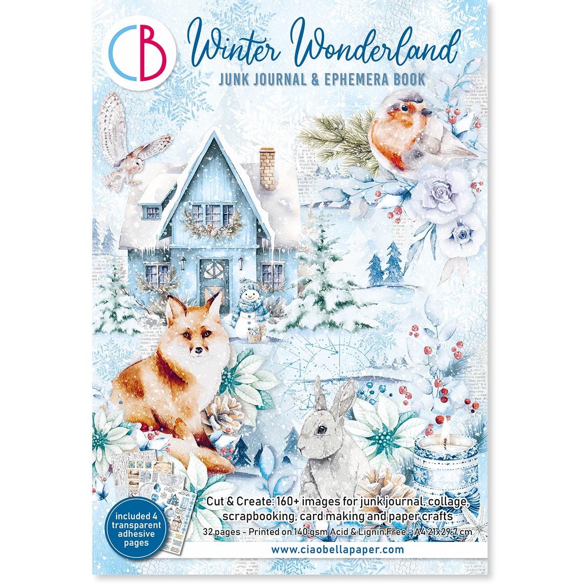 Ciao Bella WINTER WONDERLAND A4 Junk Journal & Ephemera Book
