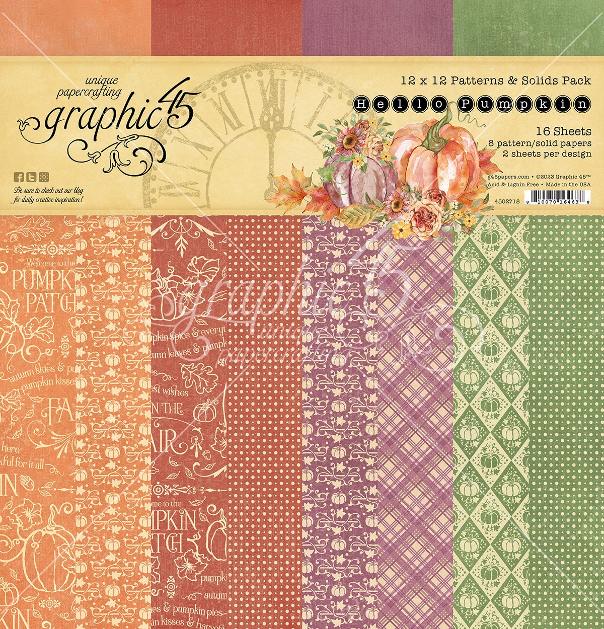 I Love Fall: Fall Is Here 12x12 Patterned Paper
