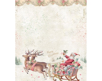 Stamperia Magia de Invierno - Papá Noel Navidad - Papel de arroz para decoupage A4 #DFSA41134