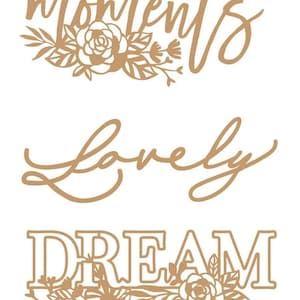 Prima Decorative Chipboard Embellishment WORDS to LIVE By II  #647407