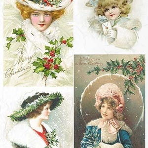 ITD Collection WINTER LADIES Scene A4 Rice Paper R0781
