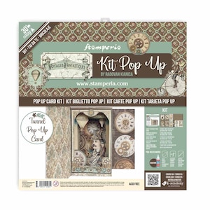 Kit de cartes pop-up Tunnel VOYAGES FANTASTIQUES Stamperia #SBPOP06