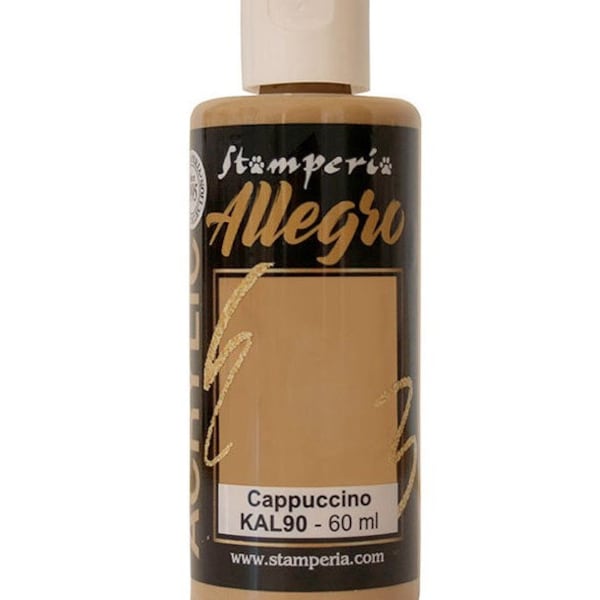 Stamperia Allegro CAPPUCCINO Acrylic PAINT 60ml bottle #KAL90