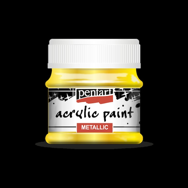 Pentart METALLIC Acrylic Paint YELLOW 50 ml #6237