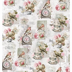 Ciao Bella Timeless Moments MELODIES INTEMPORELLES A4 Papier de riz Technique mixte #CBRP515