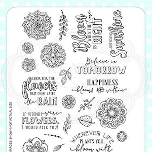 Creative Expressions FLOWER JOURNALING Clear A5 Stamp Set 24 pieces #CEC941