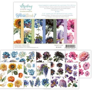 Mintay Flora Book 7 FLOWERS Edition 6x8 Pad Fussy Cutting Elements #MT-FLO-07
