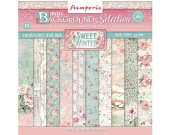 Stamperia Winter Tales Collection 12x12 Scrapbooking Paper 