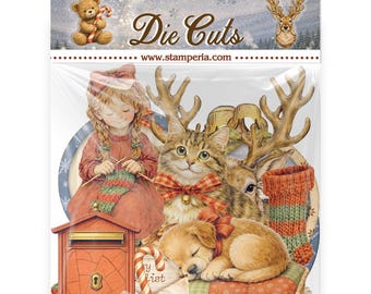 Figuras troqueladas de cartón Stamperia SILENT NIGHT CHRISTMAS #DFLDC140