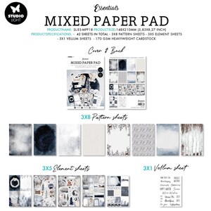Studiolight Mixed Paper Pad – Underwater World, 42 Blätter, Ca. A5