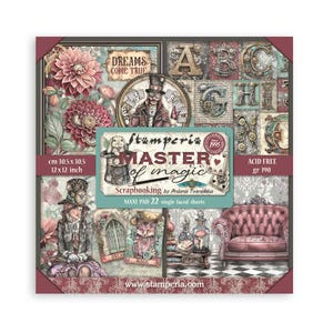 Papier de scrapbooking simple face MASTER OF MAGIC 12 x 12 Stamperia, 22 pcs #SBBXLB21