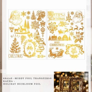 Re-design with Prima HOLIDAY HEIRLOOM 8.5 x 11 Middy FOIL Transfers #684143 Limited Edition