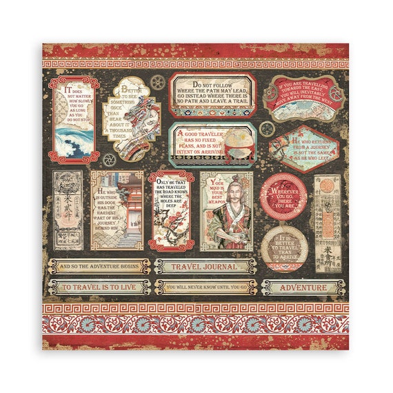 Stamperia SIR VAGABOND in JAPAN 12x12 Double Faced Paper 10