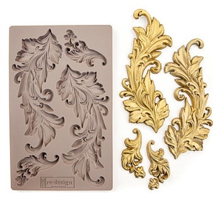 BAROQUE SWIRLS RE-Design Prima Decor Moulds Molds Food Safe Heat Resistant Resin Clay #635725