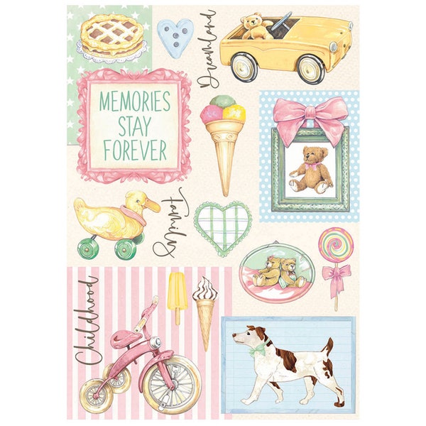 STAMPERIA Decoupage DayDream ACCESSORIES Rice Paper A4 DFSA4681