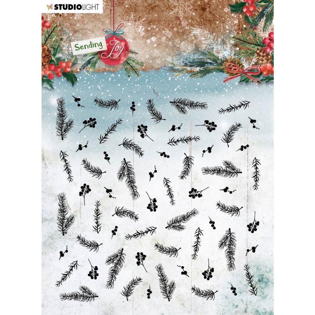 Studio Light Sending Joy BACKGROUND PATTERN Clear Cling Stamps # ...
