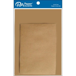 Paper Accents SAC BRUN KRAFT 5 x 7 cartes, 8 cartes, 8 enveloppes #ADP57-8.357
