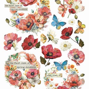 Papier de riz Ciao Bella Majestic Dream SPRING SUNSHINE A4, techniques mixtes #CBRP533