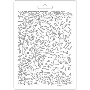 Stamperia Soft Mould A5 COSMOS MOON Mixed Media Texture Impression Cold Pour #K3PTA518