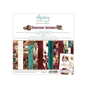 Mintay Boho MARIAGE 6x6 Scrapbooking Bloc De Papier #MT-Boh-08