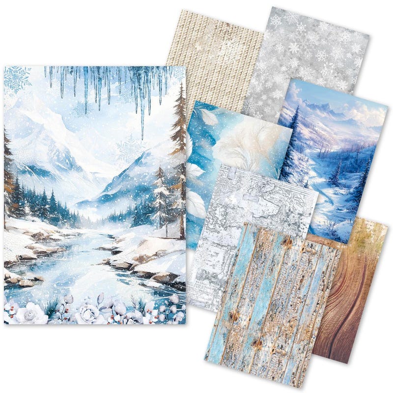 Winter Rice Paper - Etsy